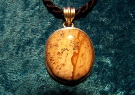 Picture Jasper, Sterling Silver Pendant with cord