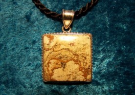 Picture Jasper, Sterling Silver Pendant with cord