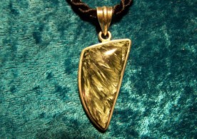 Seraphinite, Sterling Silver Pendant with cord