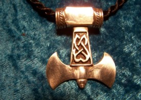 Thor`s Hammer,Sterling Silver Pendant with cord,Heavy